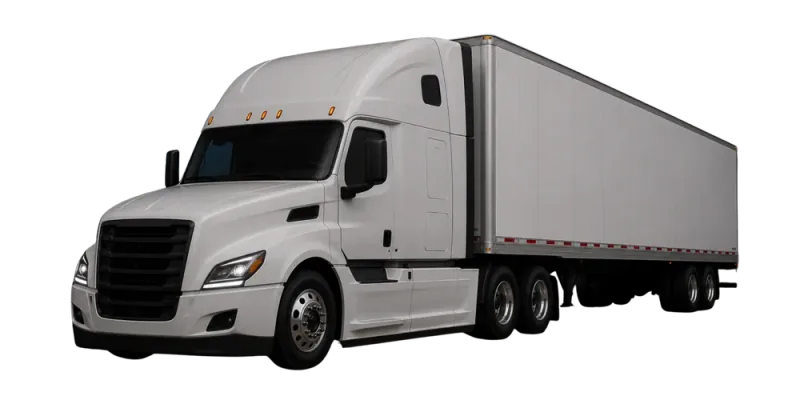 Full truckload semi truck with 53-foot dry van trailer